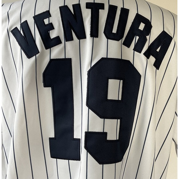 VINTAGE RUSSEL ATHLETIC ROBIN VENTURA NEW YORK YANKEES STITCHED JERSEY SIZE L - Picture 6 of 8